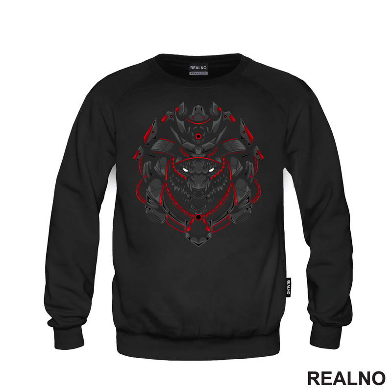 Vuk Samuraj Crveno - Wolf - Životinje - Majica