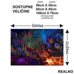 Vi And Jinx - League of Legends - LOL - Arcane - Podmetač za sto