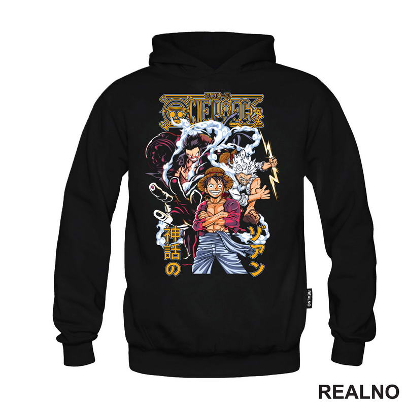 Three Different Luffy - One Piece - Majica