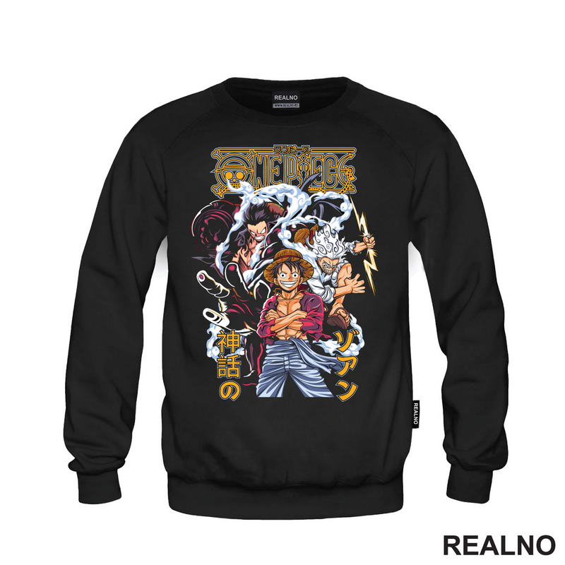 Three Different Luffy - One Piece - Majica