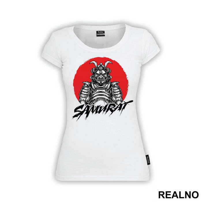 Samurai Infront Of Red Moon