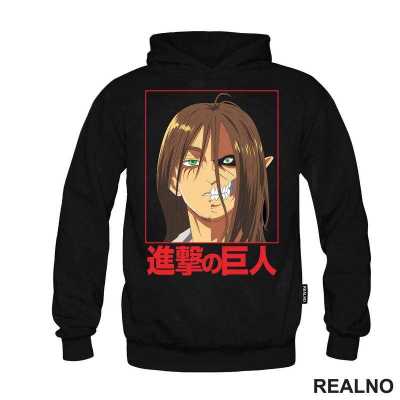 Half Face - Red - Attack On Titan - AOT - Majica