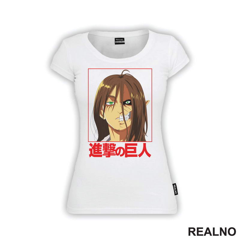Half Face - Red - Attack On Titan - AOT - Majica