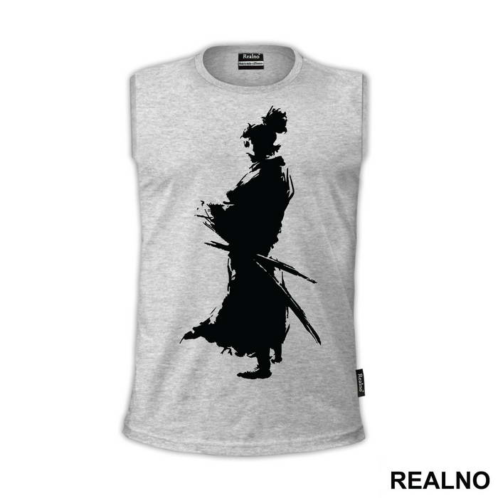 Standing With His Back Turned - Samurai