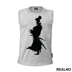 Standing With His Back Turned - Samurai
