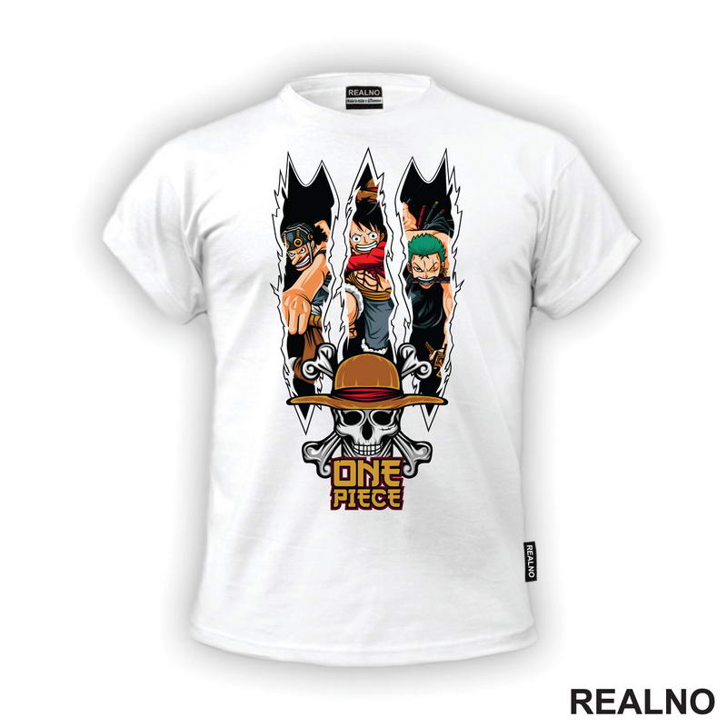 Luffy, Zoro And Usop - One Piece - Majica