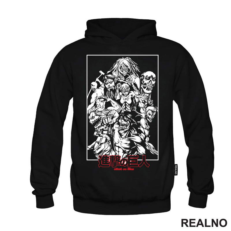 Titans - White And Red - Attack On Titan - AOT - Majica