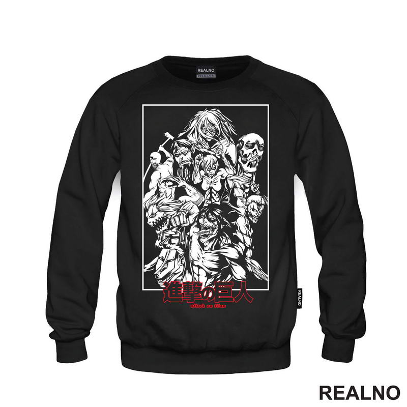 Titans - White And Red - Attack On Titan - AOT - Majica