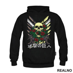 Wings, Skull, Guns And Roses - Attack On Titan - AOT - Majica