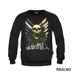 Wings, Skull, Guns And Roses - Attack On Titan - AOT - Majica