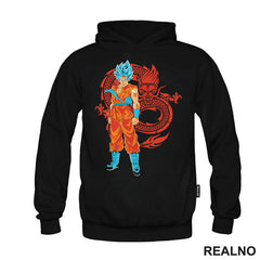 Dragon And Blue Saiyan - Goku - Dragon Ball - Majica