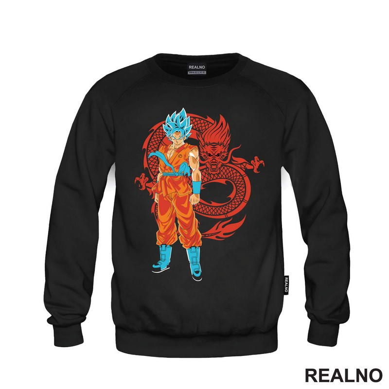 Dragon And Blue Saiyan - Goku - Dragon Ball - Majica