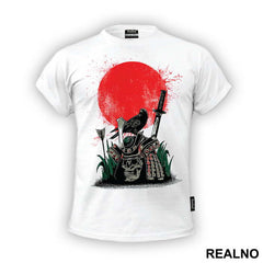 Skull And Helmet In On The Battlefield - Samurai