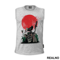 Skull And Helmet In On The Battlefield - Samurai