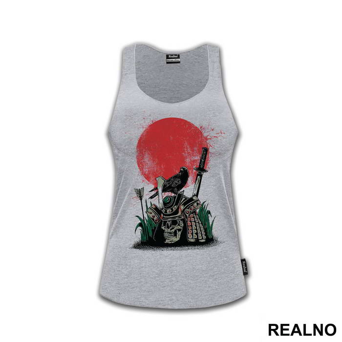 Skull And Helmet In On The Battlefield - Samurai