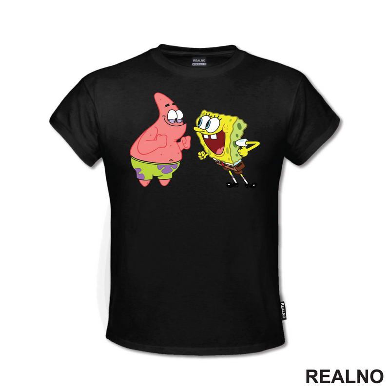 Raduju se - Patrik - Sundjer Bob - Sponge Bob - Crtani Filmovi - Majica