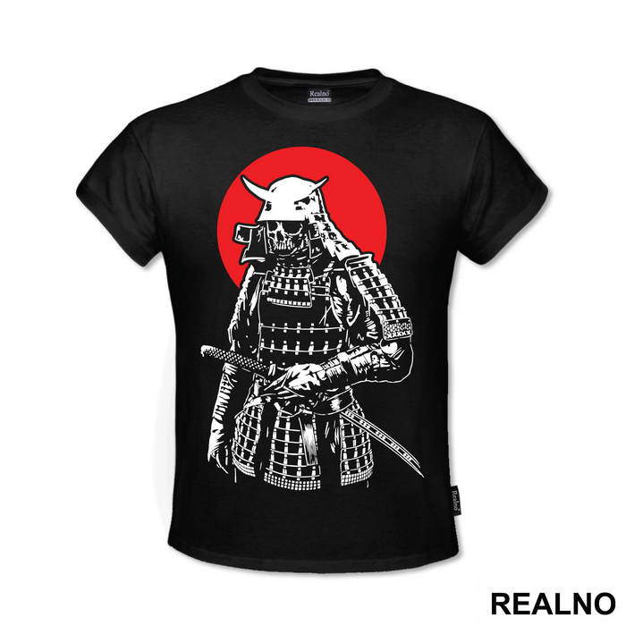 Skull Samurai And Red Moon
