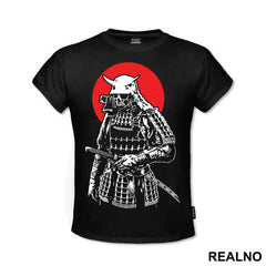 Skull Samurai And Red Moon