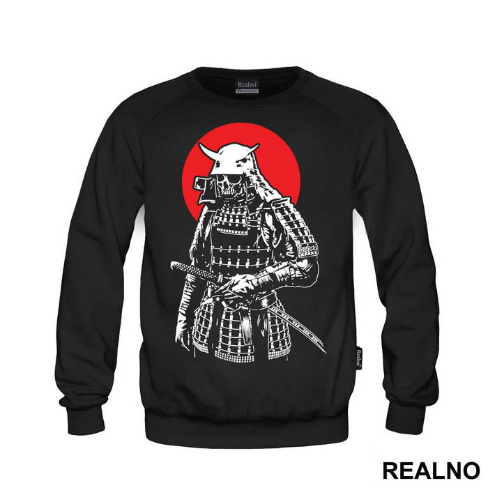 Skull Samurai And Red Moon