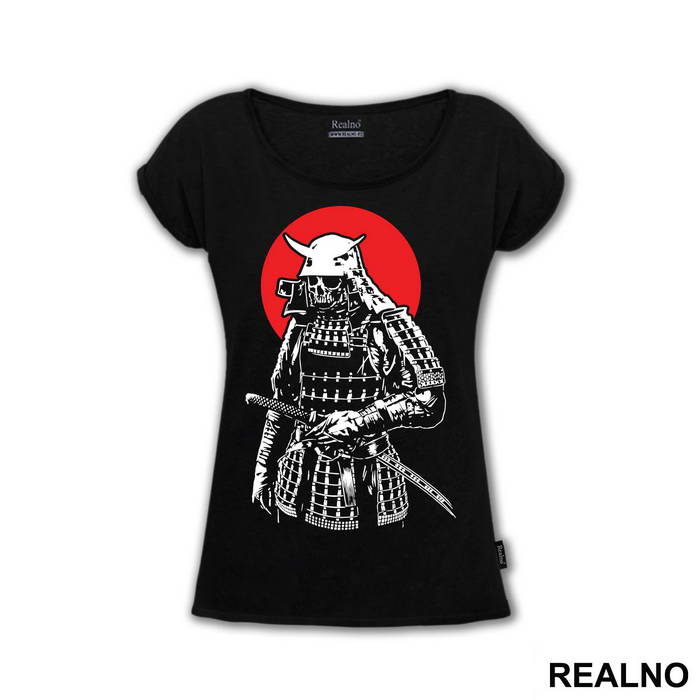 Skull Samurai And Red Moon