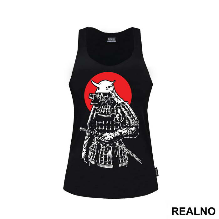 Skull Samurai And Red Moon