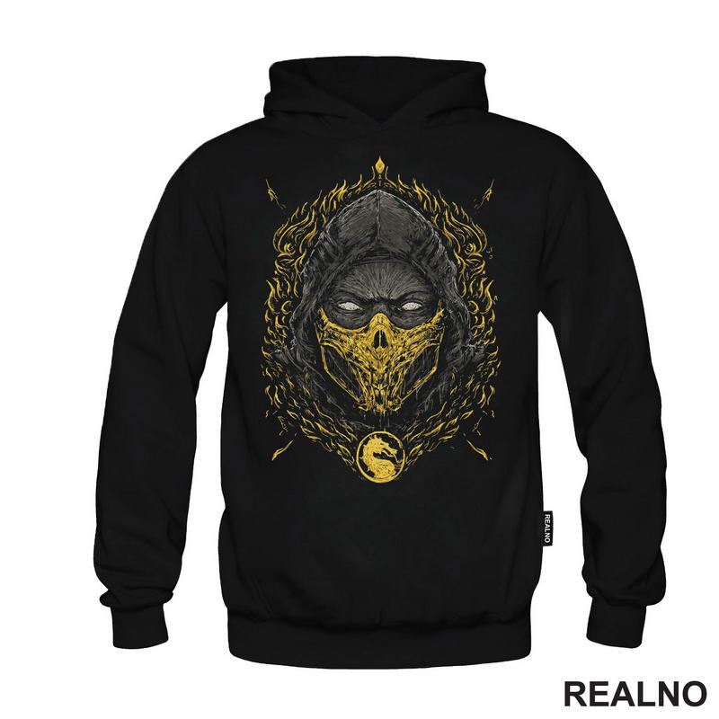 Scorpion - Dots - Head - Mortal Kombat - Majica
