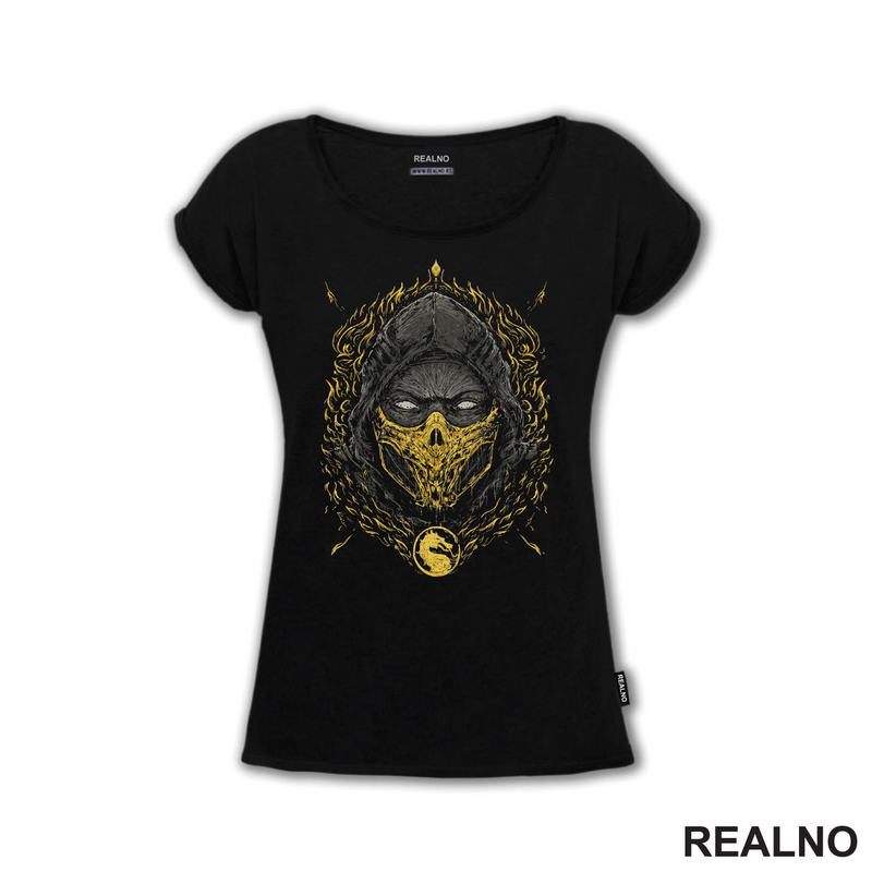 Scorpion - Dots - Head - Mortal Kombat - Majica