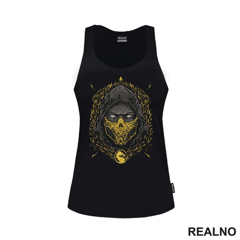 Scorpion - Dots - Head - Mortal Kombat - Majica