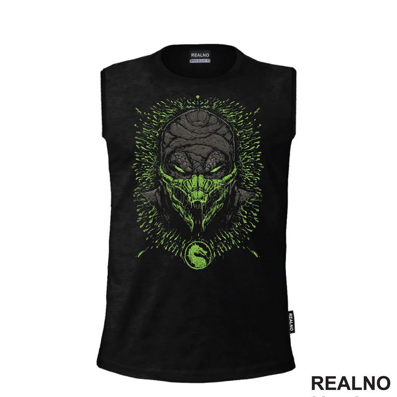 Reptil - Dots - Head - Mortal Kombat - Majica