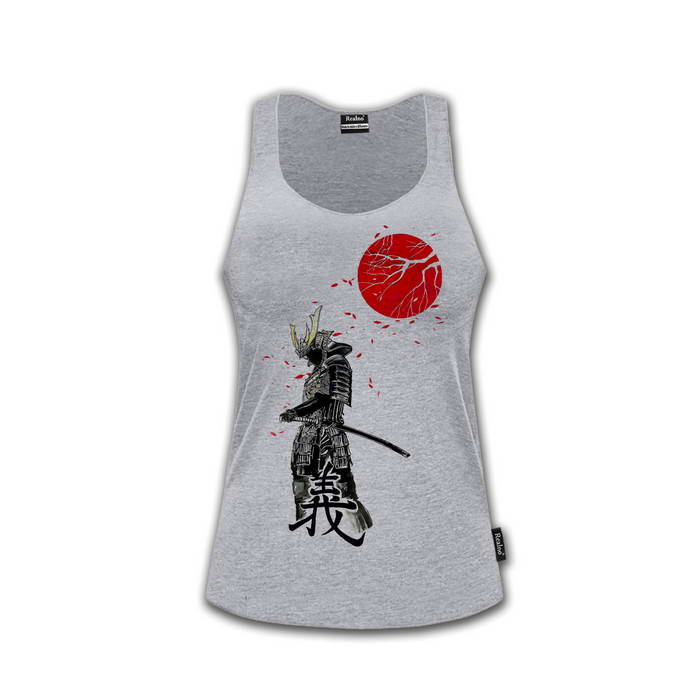 Tree Branch Infront Of The Red Moon - Samurai
