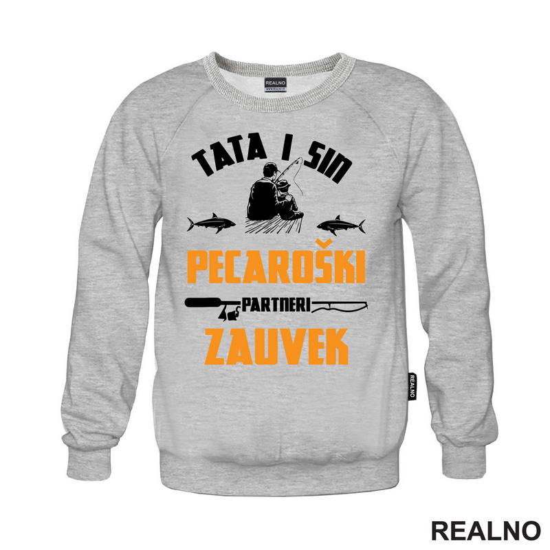Tata I Sin - Pecaroški Partneri Zauvek - Narandžasto - Pecanje - Fishing - Majica