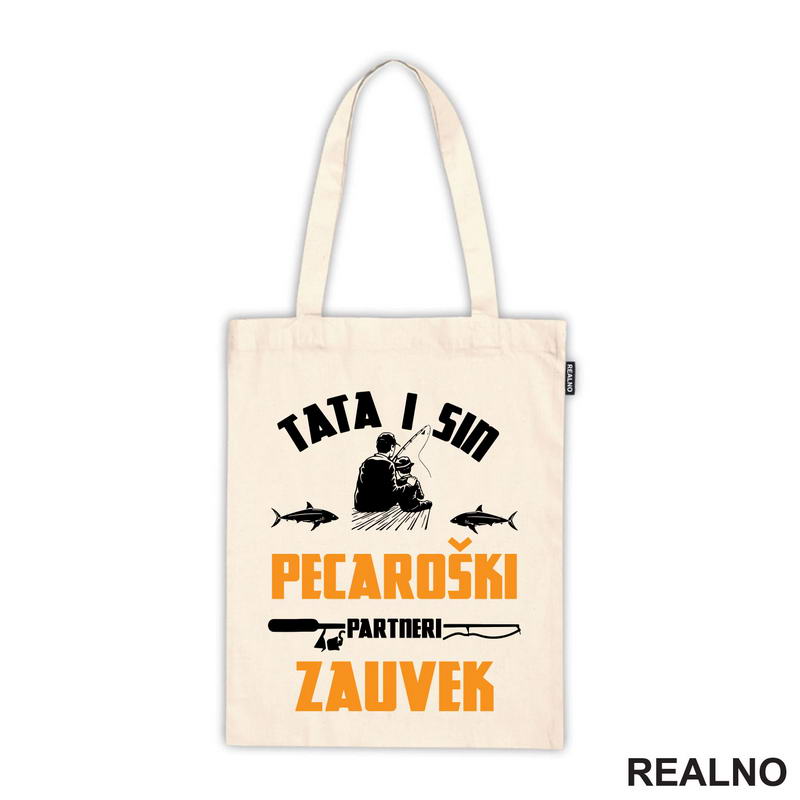 Tata I Sin - Pecaroški Partneri Zauvek - Narandžasto - Pecanje - Fishing - Majica