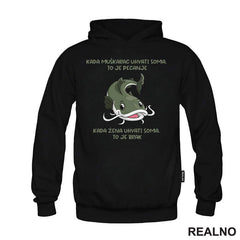 Kada Muškarac Uhvati Soma - Pecanje - Fishing - Majica