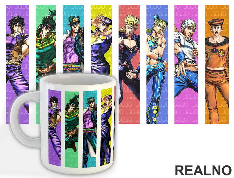 Characters - Colors - Jojo's Bizarre Adventure - Šolja