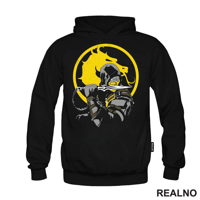 Scorpion And Yellow Logo - Mortal Kombat - Majica