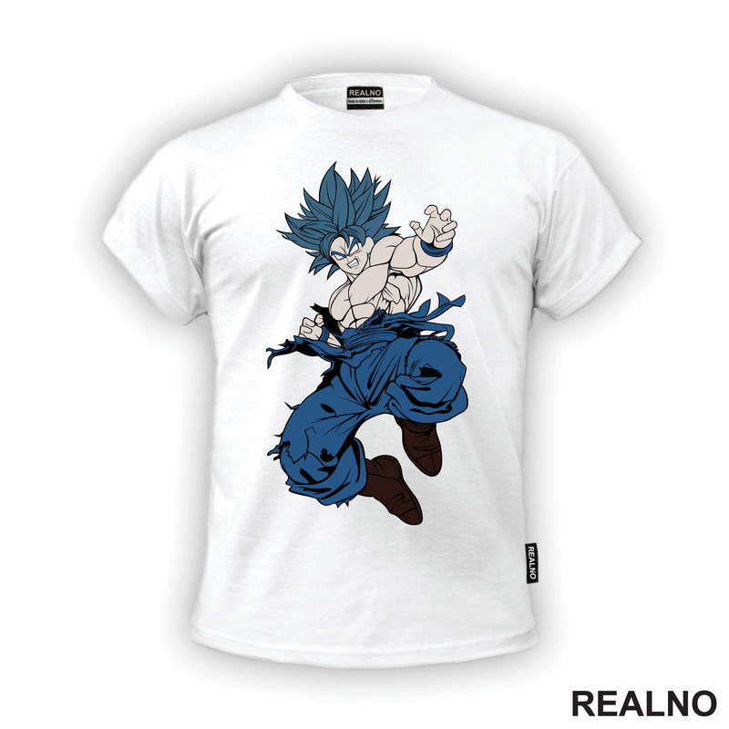 Flying Attack - Blue - Goku - Dragon Ball - Majica