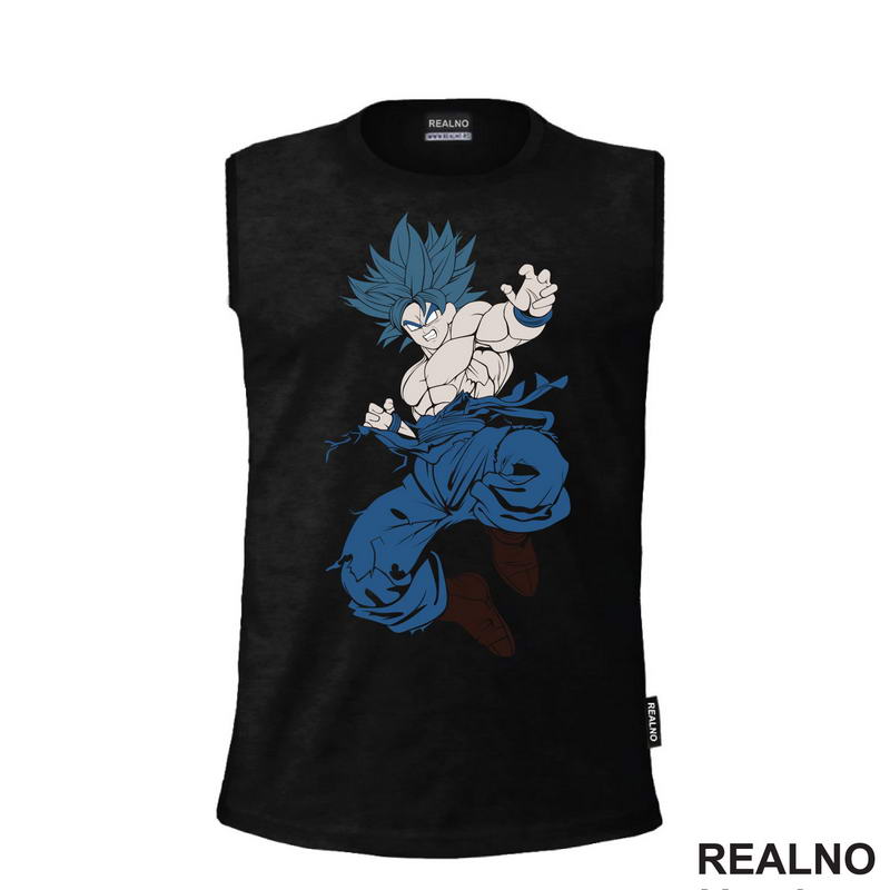 Flying Attack - Blue - Goku - Dragon Ball - Majica