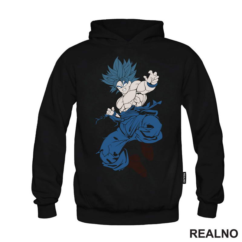 Flying Attack - Blue - Goku - Dragon Ball - Majica