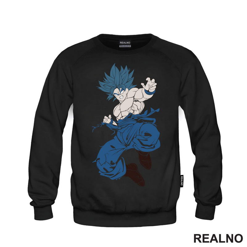 Flying Attack - Blue - Goku - Dragon Ball - Majica