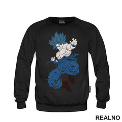 Flying Attack - Blue - Goku - Dragon Ball - Majica