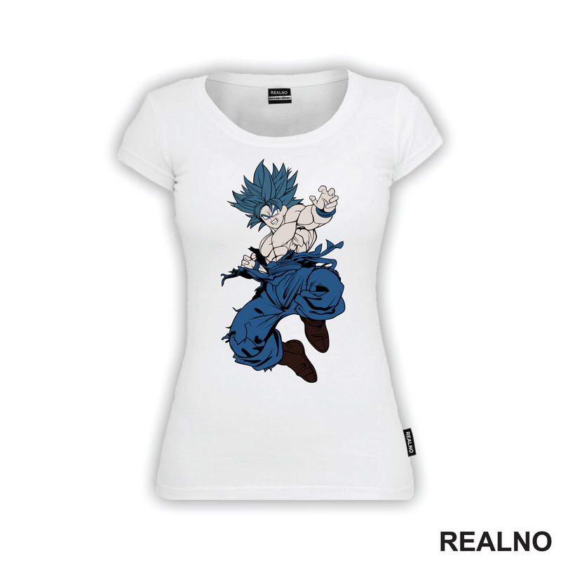 Flying Attack - Blue - Goku - Dragon Ball - Majica