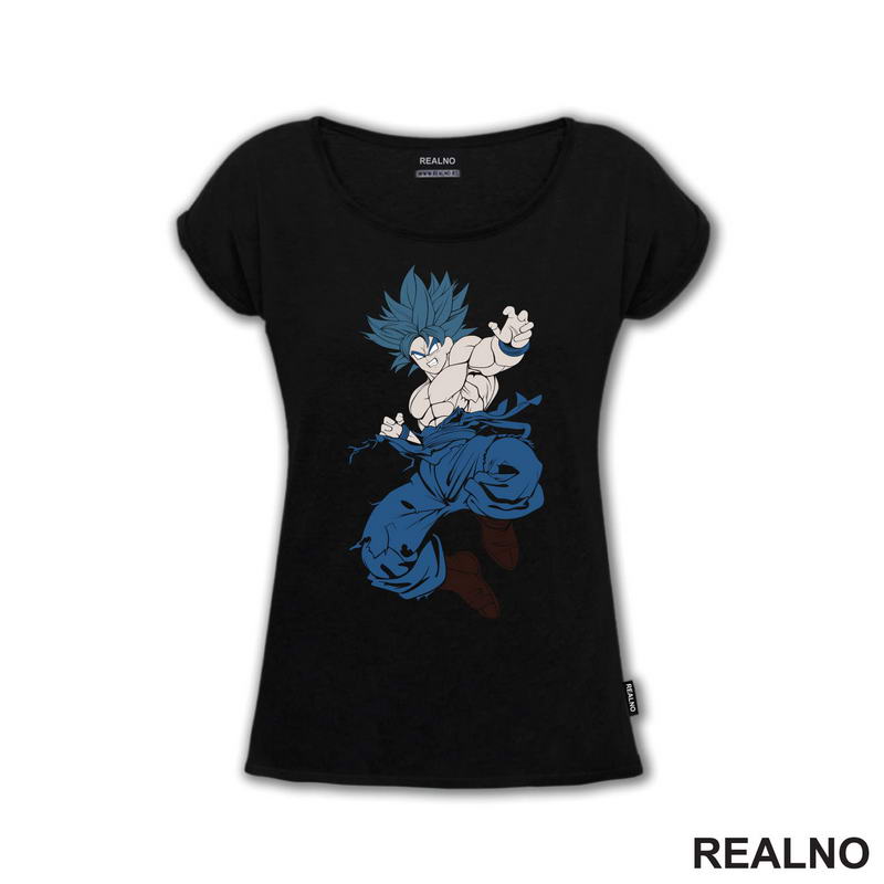 Flying Attack - Blue - Goku - Dragon Ball - Majica