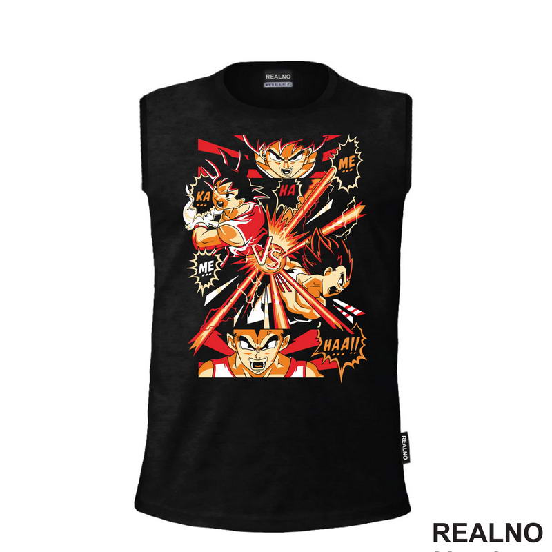 Kamehameha - Red And Orange - Goku - Dragon Ball - Majica