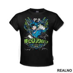 Deku - Blue And Green Lines - My Hero Academia - Majica