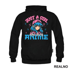 Just A Girl Who Loves Anime - Blue - Anime - Majica
