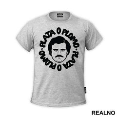 Plata O Plomo Pablo Escobar Head Illustration - Narcos