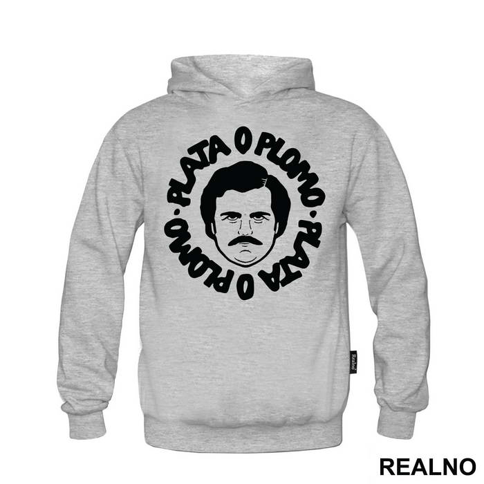 Plata O Plomo Pablo Escobar Head Illustration - Narcos