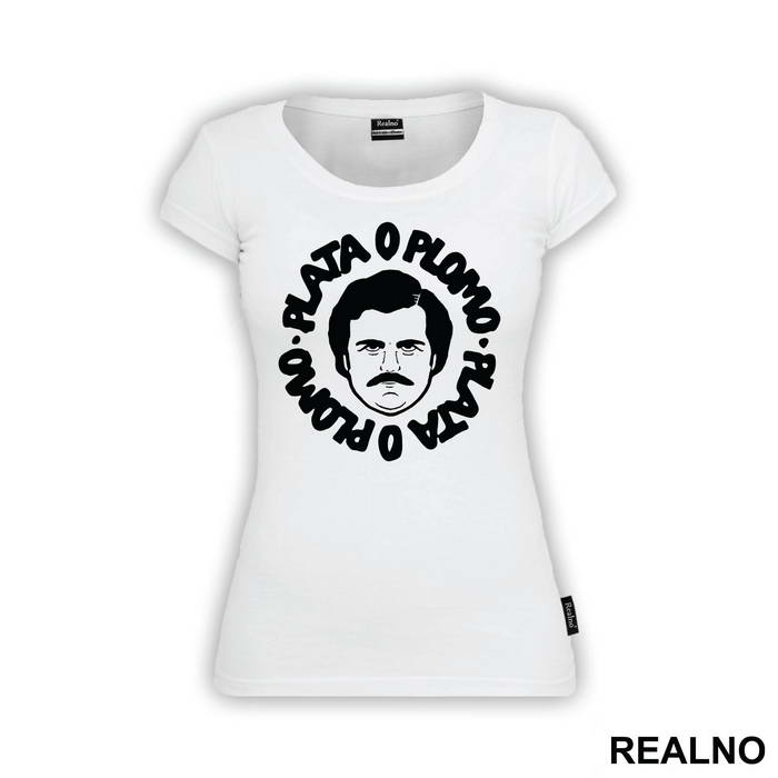 Plata O Plomo Pablo Escobar Head Illustration - Narcos