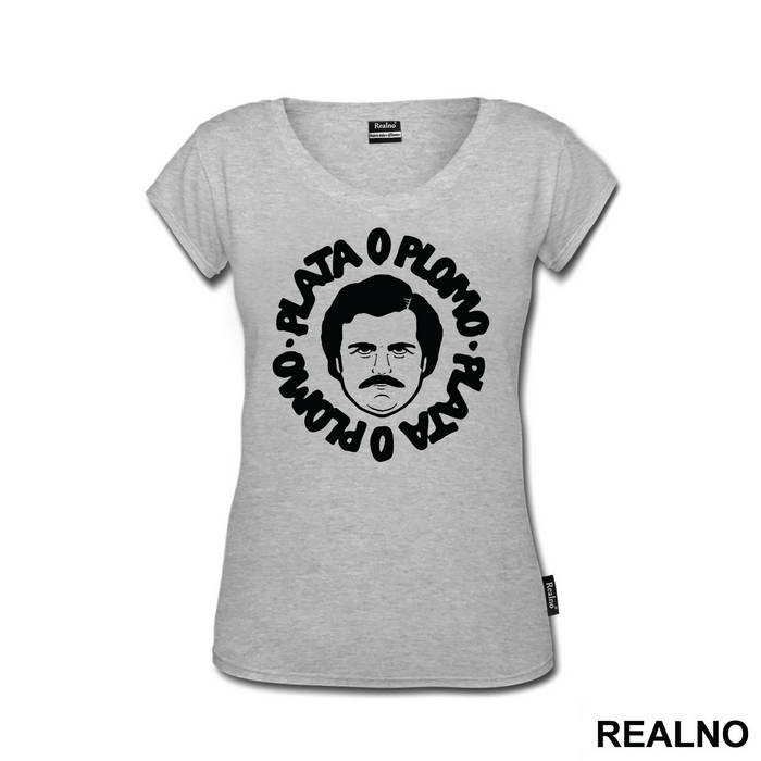 Plata O Plomo Pablo Escobar Head Illustration - Narcos