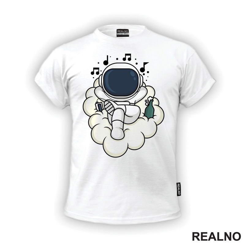 Astronaut - Muzika I Pivo - Space - Svemir - Majica